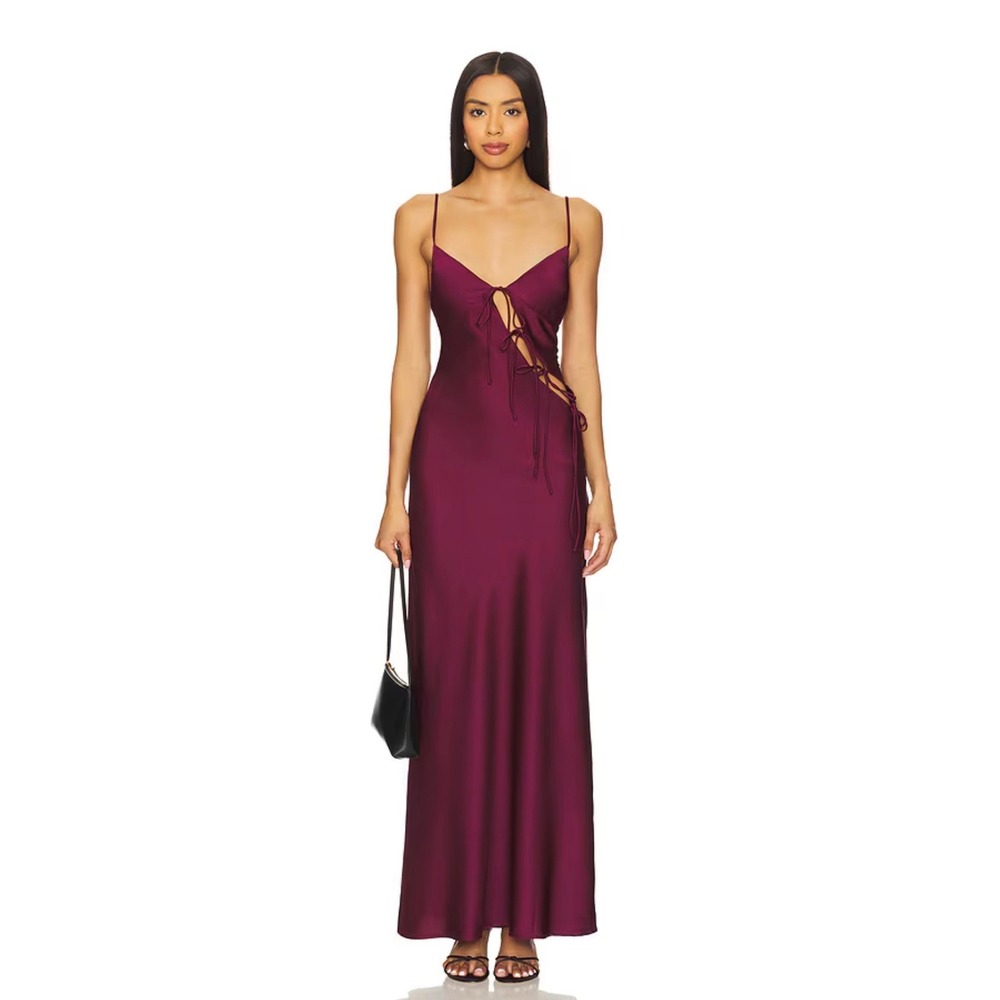 LIONESS x REVOLVE About A Girl Maxi Dress in Maroon Size XS